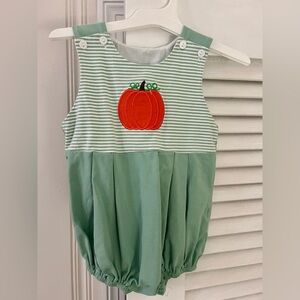 Embroidered Pumpkin harvest Halloween fall bubble 18M • Southern Taters